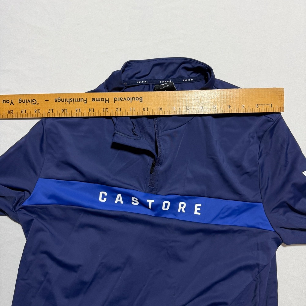 Castore Quarter Zip Pullover Men's L Navy Blue Performance Training Top - Picture 4 of 9